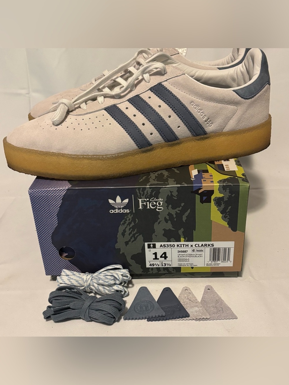 Kith Ronnie Fieg Clarks 8th Street Adidas AS350 Samba IH5687 Men’s Size 14 - Picture 8 of 9